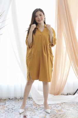  YEONG DRESS Dress Hamil Menyusui Modis - DRO 1031 KUNING